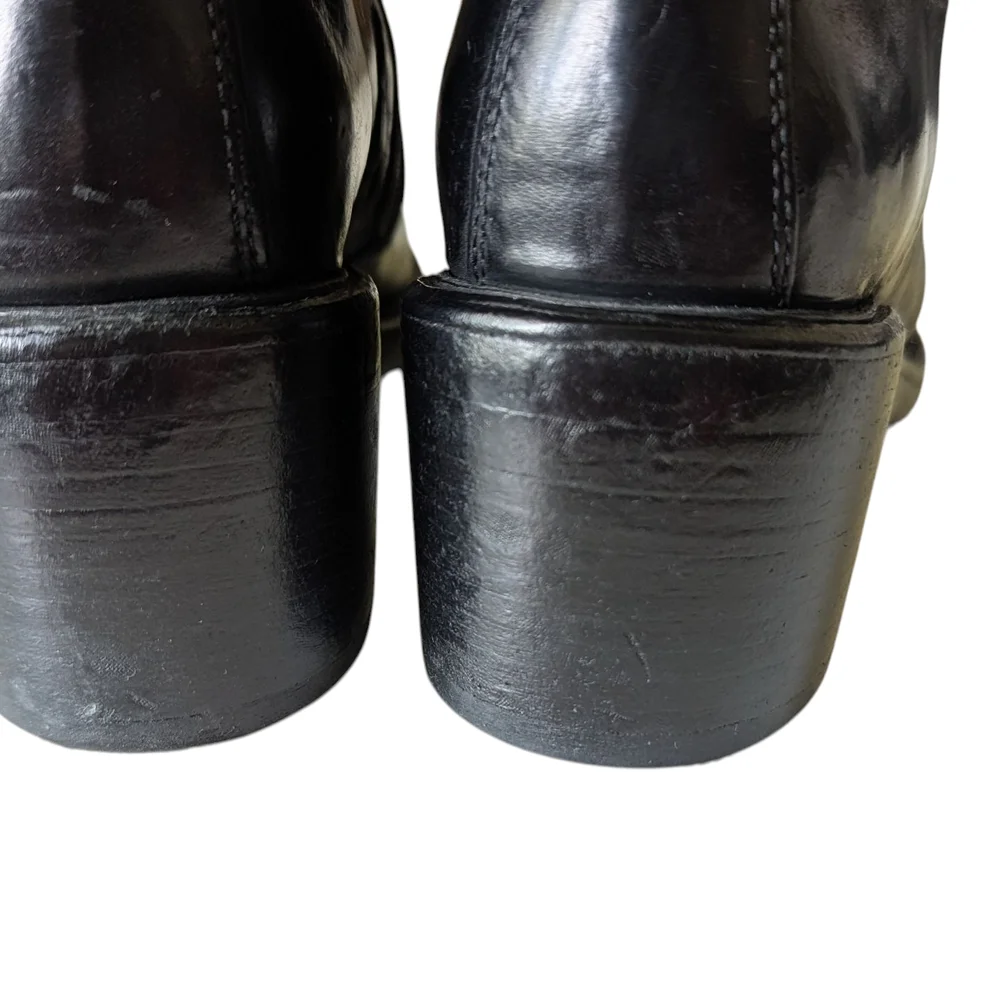 Lemargo Italian Leather Black Knee High Boots - Picture 6 of 15